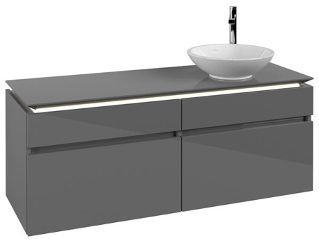 Villeroy &amp Boch Legato Vanity unit B590 1400x550x500mm lavabo a la derecha iluminación LED