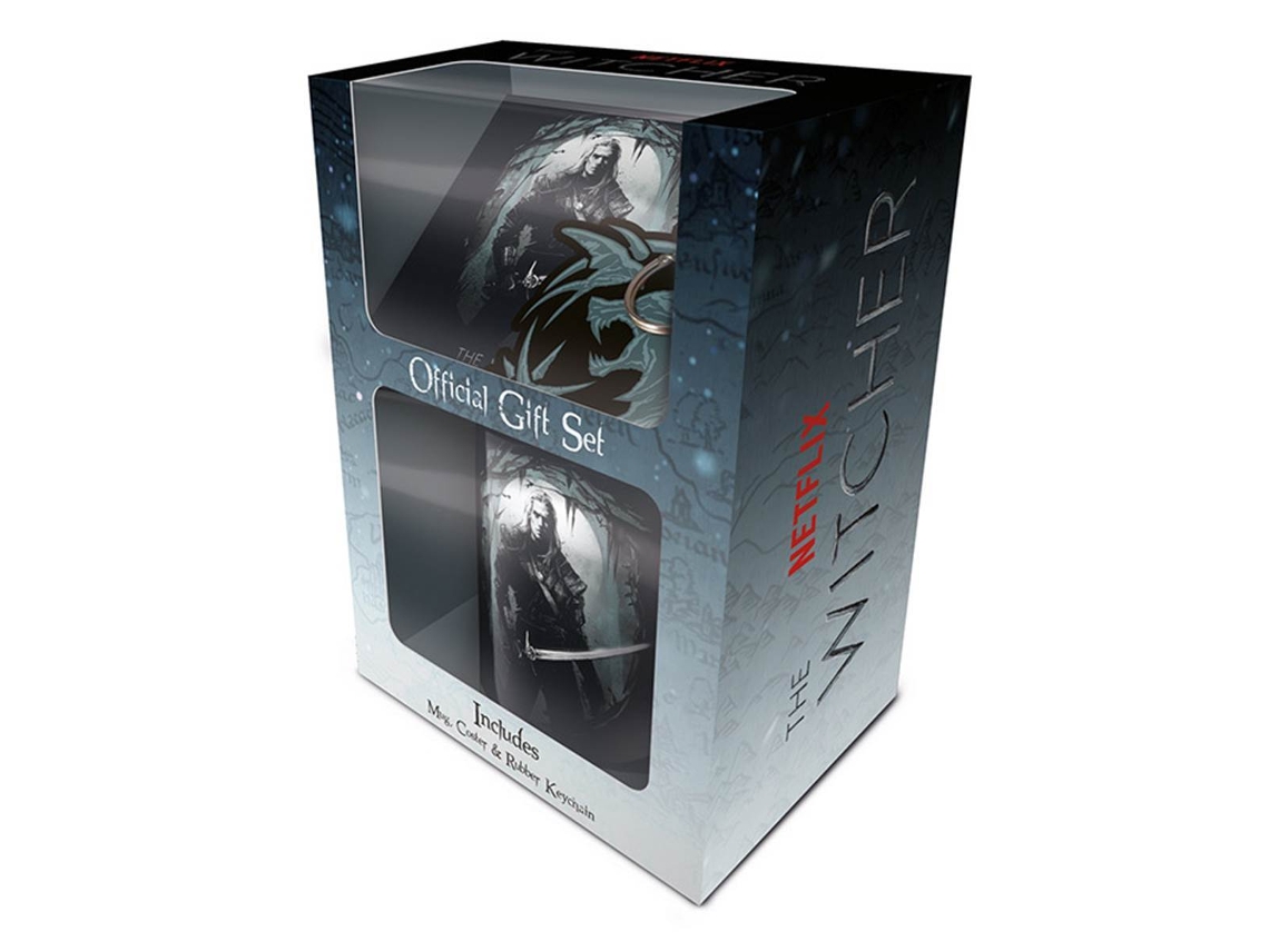 Caja de regalo taza, posavasos y llavero PYRAMID The Wintcher - The Hunter