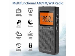 Rádios Meteorológicos Portáteis Noaa Sos Emergência Pocket Radio Aviso Meteorológico Despertador Canais De Busca Automática Mini Receptor Rádio Mão
