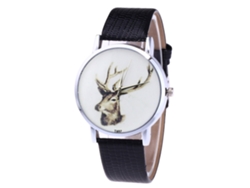Reloj De Pulsera Analógico De Cuarzo Unisex Zhoulianfa Con Correa De Cuero Sintético Negro.