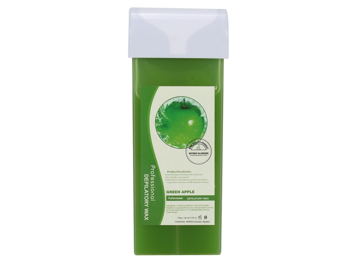 2026 - Creme depilatório profissional para remoção de pelos, 100g, para braços, pernas, axilas e corpo (Maçã Verde)