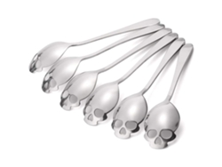 Juego de cucharas esqueleto de acero inoxidable (6 piezas) - Cucharas de café NEVEANCE