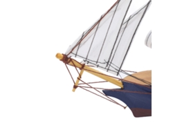 Maqueta De Barco Mediterráneo En Pino Natural Denso, Decorativa, Duradera, Velero.