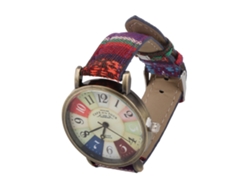 2026-reloj Hippie Bohemio Multicolor Para Mujer Con Cuero Pu Y Latón, Regalo Ideal Para Cumpleaños Y Fiestas Azul