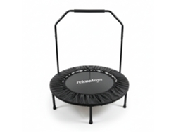 Trampolim Relaxdays Com Barra De Apoio Ø 102 Cm, Minitrampolim Dobrável Até 120 Kg, Para Interior, Preto