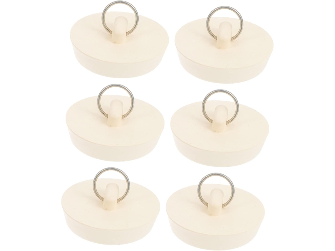Juego de 6 tapones para fregadero de cocina, 45 x 47,5 mm, de goma resistente al agua, para baño y Slowmoose