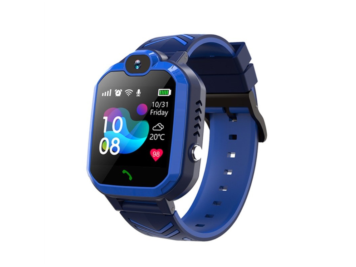 Smartwatch Teléfono para niños GPS Posicionamiento bidireccional 1 Monitor azul antipérdida de pantalla táctil HD de 44 pulgadas
