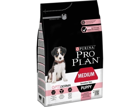 Pienso para Perros PURINA Pro Plan Medium Puppy Sensitive Skin (3Kg - Seco - Razas Medianas - Cachorros - Sabor: Salmón)