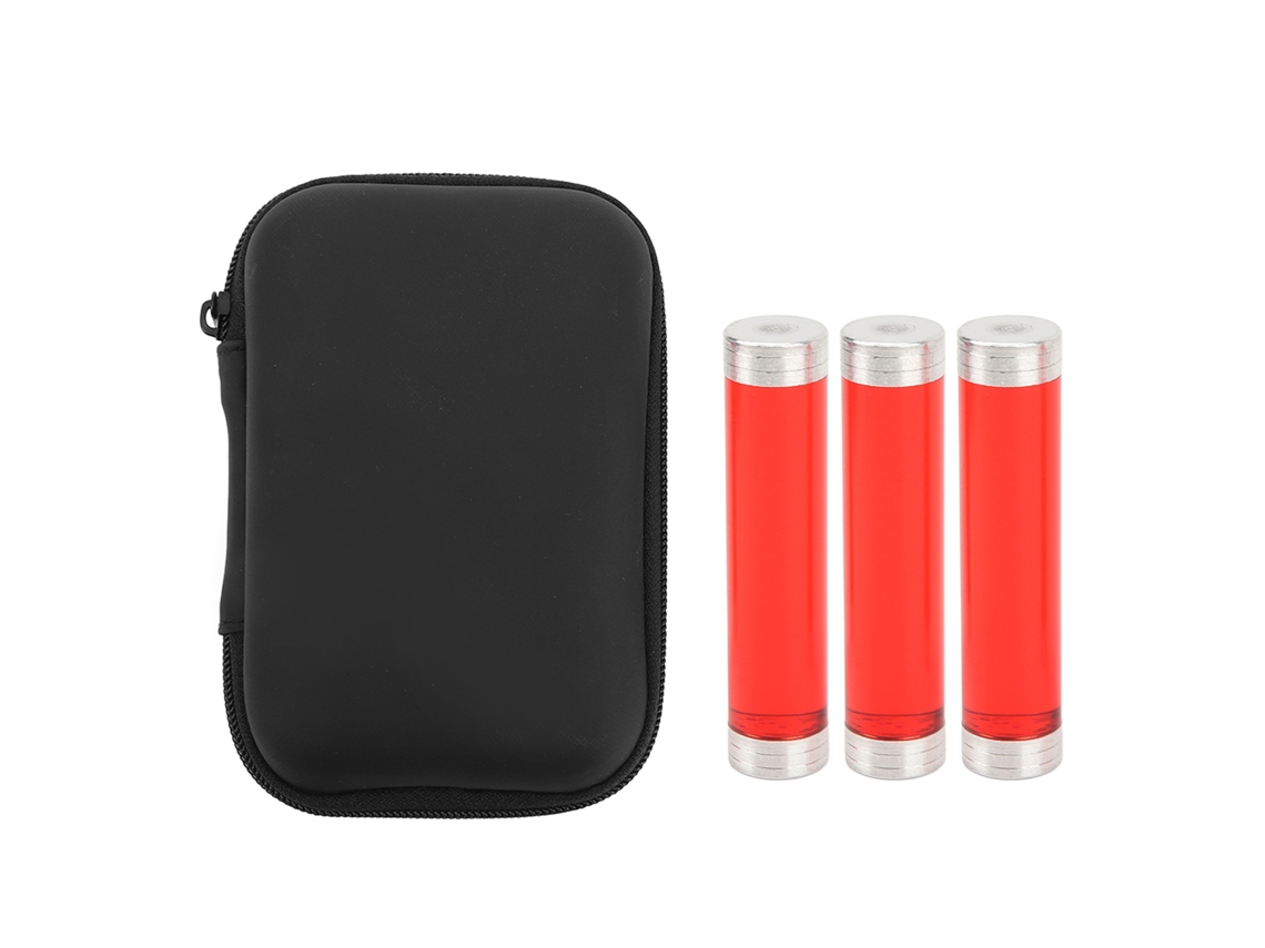 Ats-pluma Giratsoria Con Imanes Acrílico 3 Secciones Pluma Fidget Giratsoria Para Dedos Con Estuche De Cuero Rojo