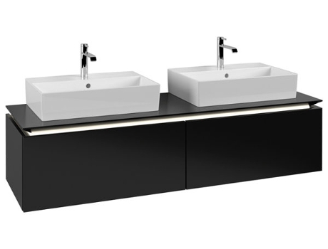 Villeroy &amp Boch Legato Vanity unit B676 1600x380x500mm 2 lavabos iluminación LED