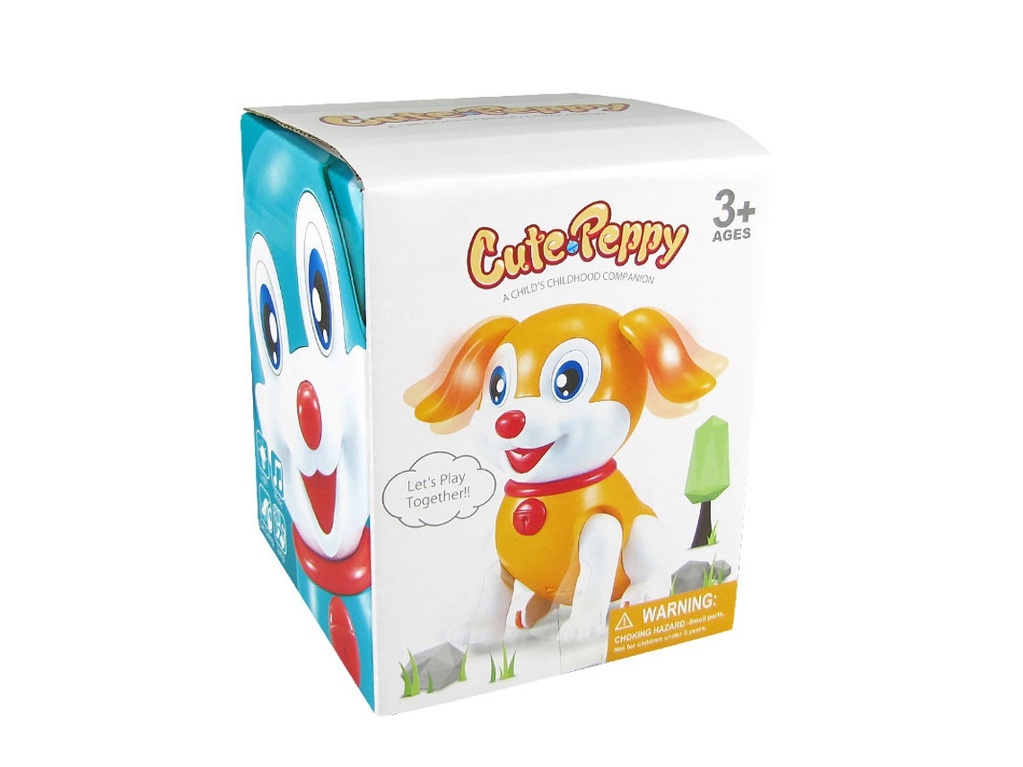 Perro robot interactivo Ats con luces y música, andador electrónico para niños y niñas.