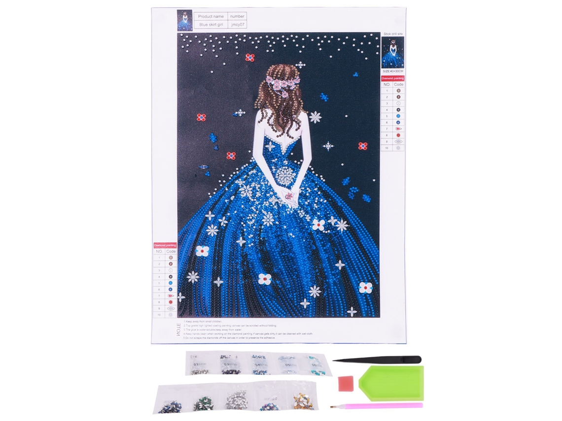 Kit de pintura de diamantes DIY Baok para niñas - Patrón para la decoración de la sala de estar y el dormitorio
