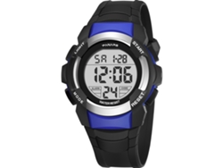 Reloj Digital Luminoso Panars Con 2 Zonas Horarias, Resistente Al Agua Hasta 50 M, Correa De Pu, Para Hombre.