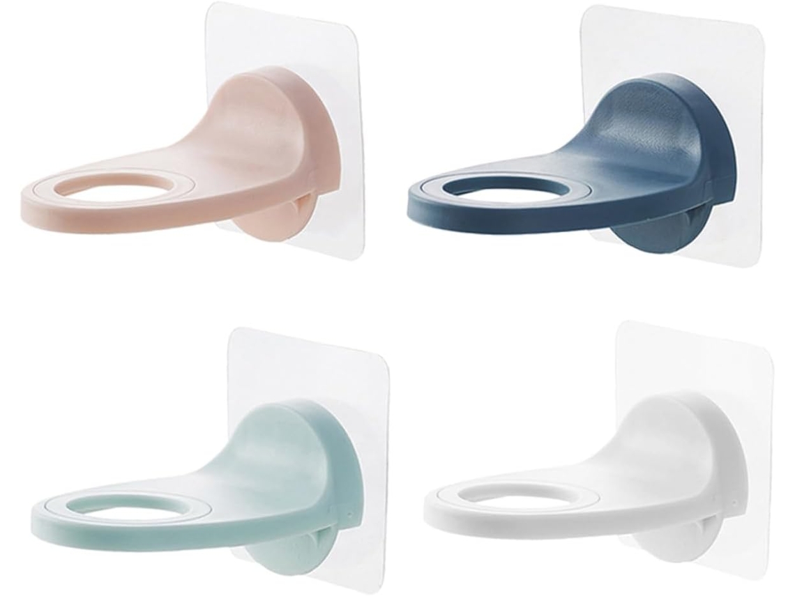 Juego de 4 organizadores de pared para baño, con estante para gel de ducha, sin Ne Gokoco