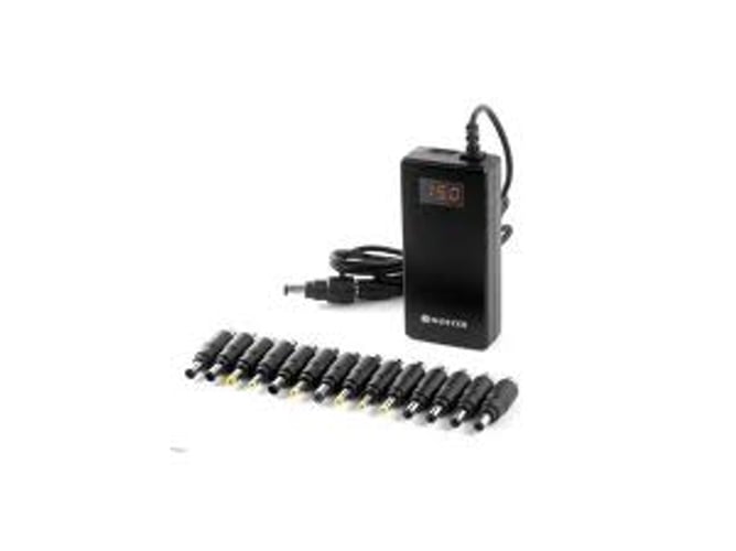 Cargador NGS Universal W-70 Automático con USB (9 conectores - Negro - 13 x 6 x 3 cm)