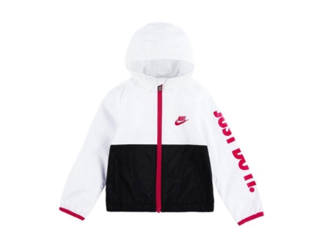 Casacos NIKE KIDS Jaqueta Key Item Just Do It Windbreaker Branco 6-7 Years