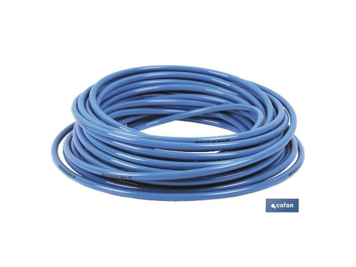 Caja 25mt tubo poliuretano azul 3x5