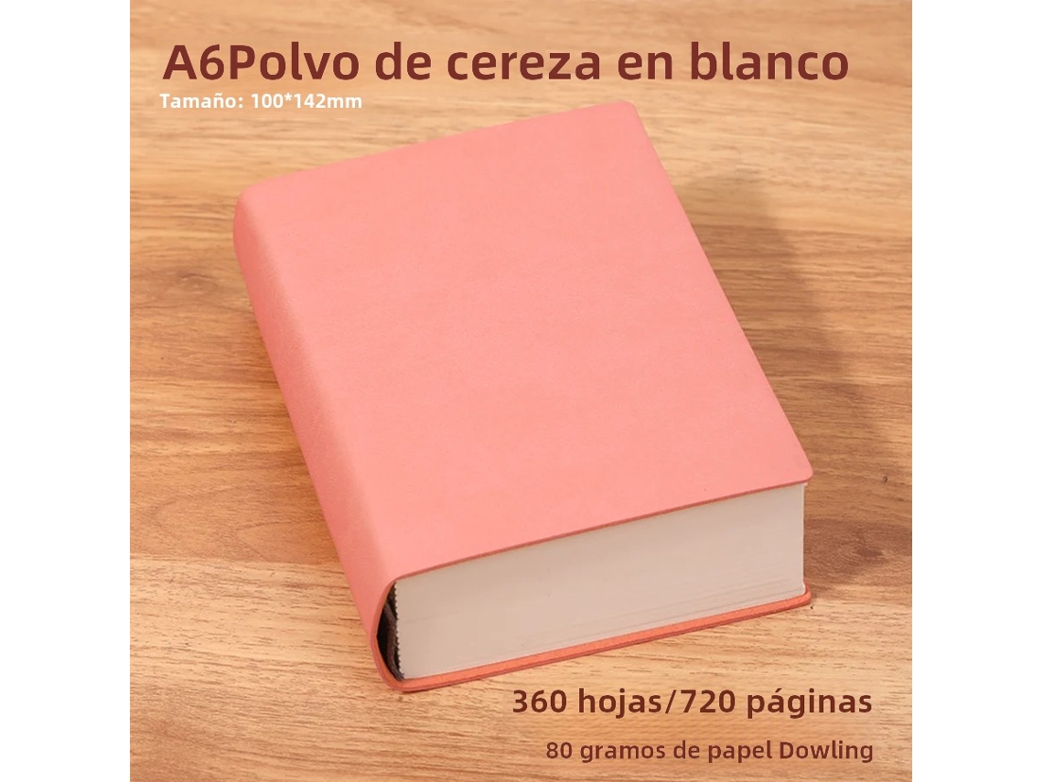 Libreta MDUG blanca con 720 páginas, extra gruesa y perfecta para scrapbooking DIY (rosa A6)