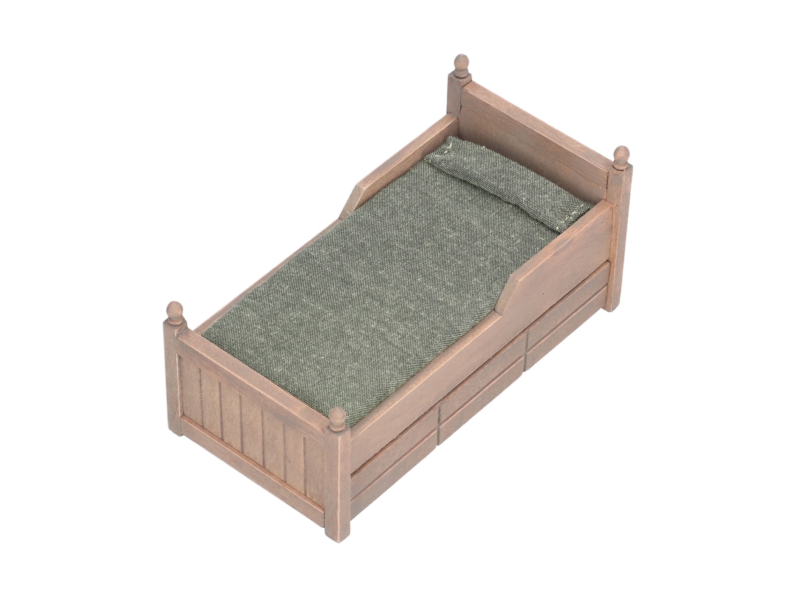Ats-cama De Abeto En Miniatsura Para Casa De Muñecas 1:12 Mueble Mini Decoración Accesorios Marrón