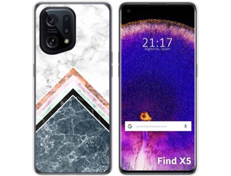 Carcasa para Oppo Find X5 5G TUMUNDOSMARTPHONE Dibujos Mármol 05 Multicolor