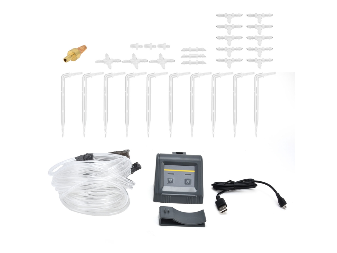 Kit de riego por goteo con temporizador inteligente Wi-Fi