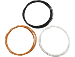 Juego de 3 cables de conexión de guitarra con alambre encerado para accesorios de conexión