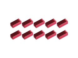 10 Piezas Disipador De Calor De Aluminio 40x16x16mm Kit Radiador Enfriador Térmico Rojo