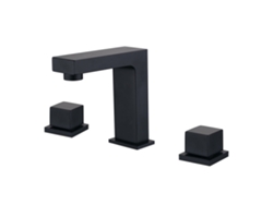 Grifo De Lavabo Con Repisa 027 En Latón Cromado, Colección Alphée