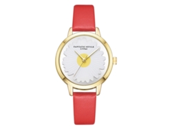 Reloj De Pulsera De Cuarzo Lvpai Elegante E Informal Para Mujer Con Correa De Pu Roja.