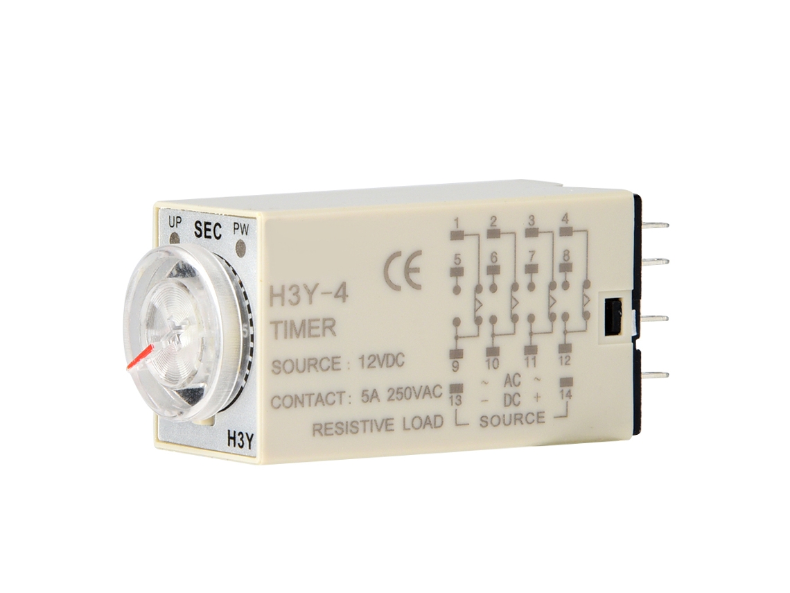 Relé De Retardo De Tiempo H3y-4, 14 Pines, 12 V Cc, 60 S, Control Por Puntero Para Automatización.