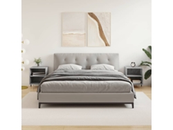 Mesitas de Noche 2Pzs 40X30X50Cm Derivados Madera Gris-Cemento