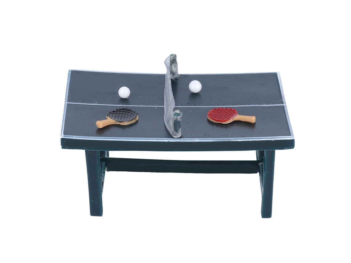 Mesa De Ping-pong En Miniatura A Escala 1:12 Para Decoración De Casas De Muñecas, Con Paletas Y Pelotas.
