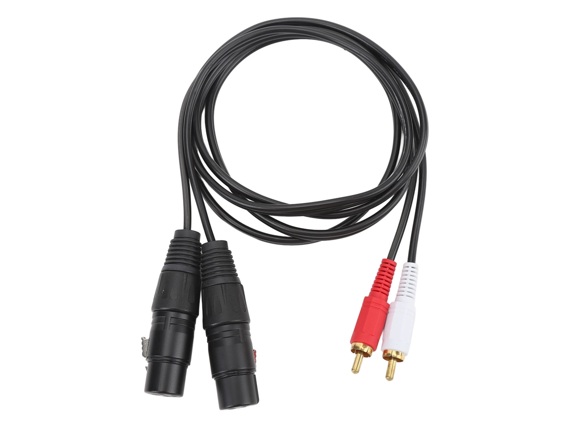 Cable Adaptador De Micrófono Hifi De 1,5 M, Ofc, Macho Doble A Hembra Doble Xlr, Amplificador Y Mezclador.
