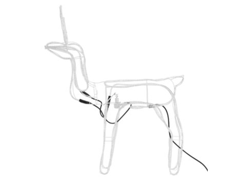 Adorno de Navidad ECD GERMANY Renos Led Cálido Blanco (85x98cm)