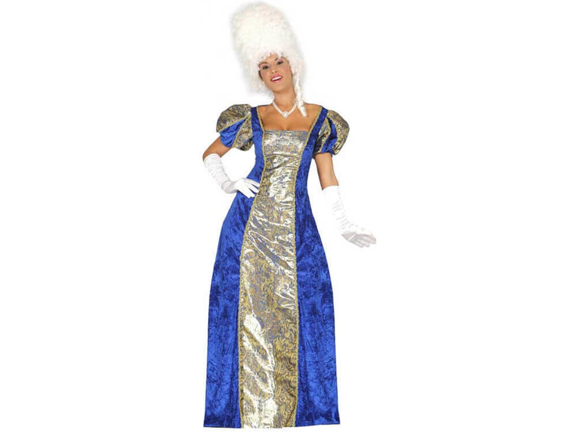 Disfraz de Mujer DISFRAZZES Marquesa Azul (Talla: L)