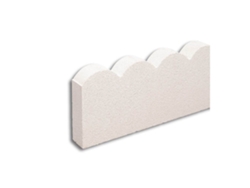 Bordillo ondulado de 50x20 cm. Palé de 100 unidades / 50x20x6 cm / Blanco crema