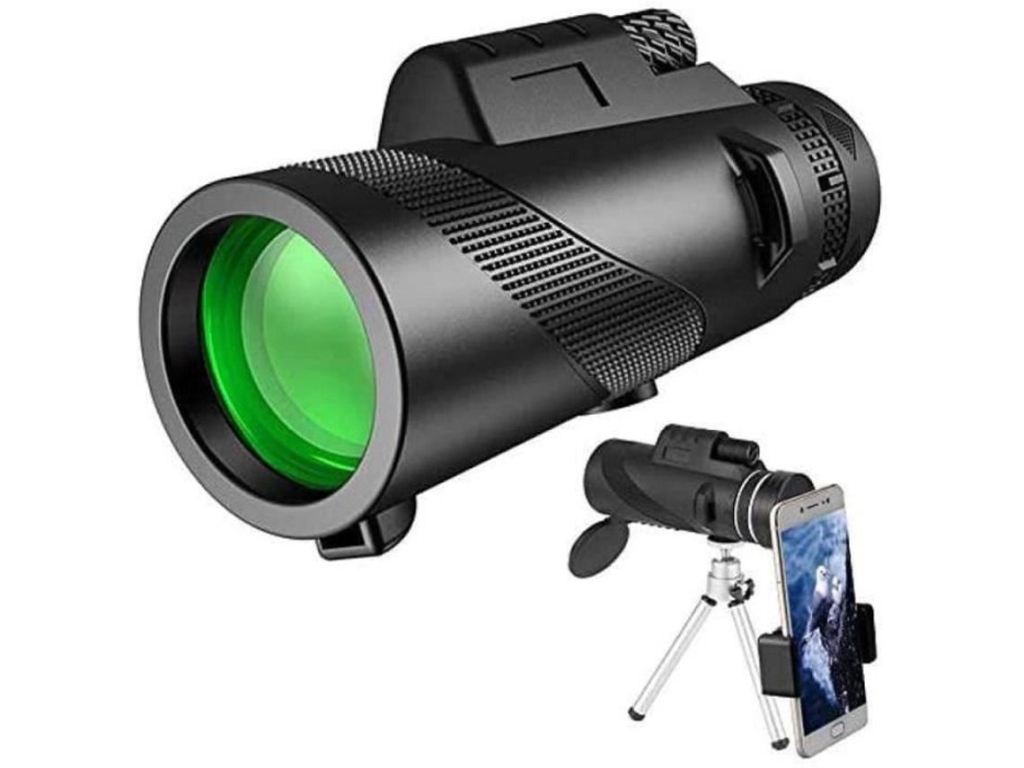 Telescopio Monocular Starscope Monocular de Alta Potencia 40 X 60 HD con Soporte para teléfono Inteligente y trípode Impermeable para CHANGM