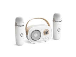 Mini máquina de karaoke para niños, altavoz Bluetooth portátil con 2 micrófonos inalámbricos, juguetes para niños y niñas, regalo C Yizhood
