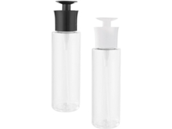 Juego De 2 Dispensadores De Bomba De Plástico De 300 Ml, Botellas Vacías En Blanco Y Negro,