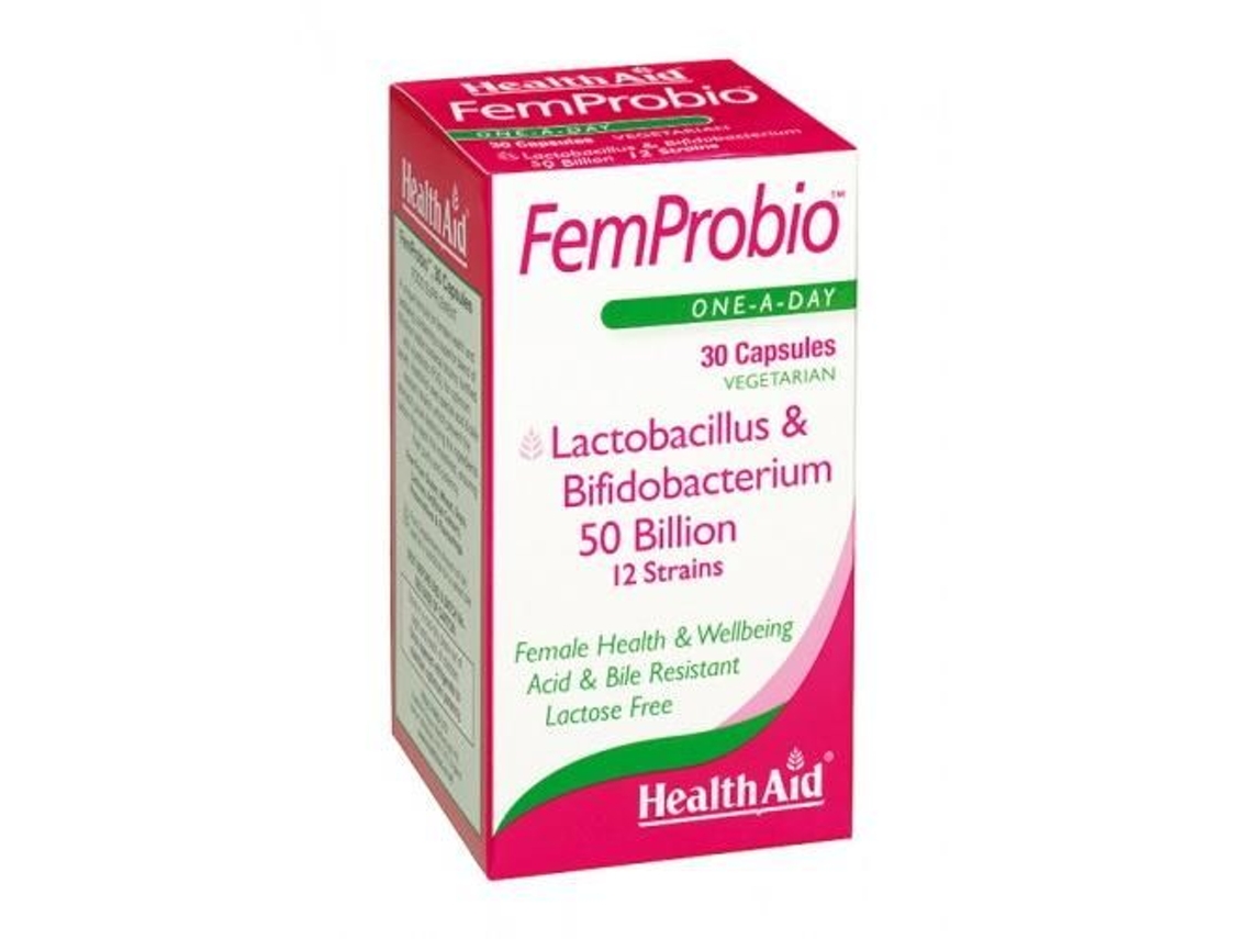 Complemento Alimentar HEALTH AID Femprobio 50000 Millones (30 Cápsulas)