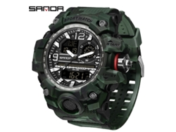 Reloj Deportivo Multifuncional Luminoso, Moderno Y A La Moda (verde Camuflaje Y Negro)
