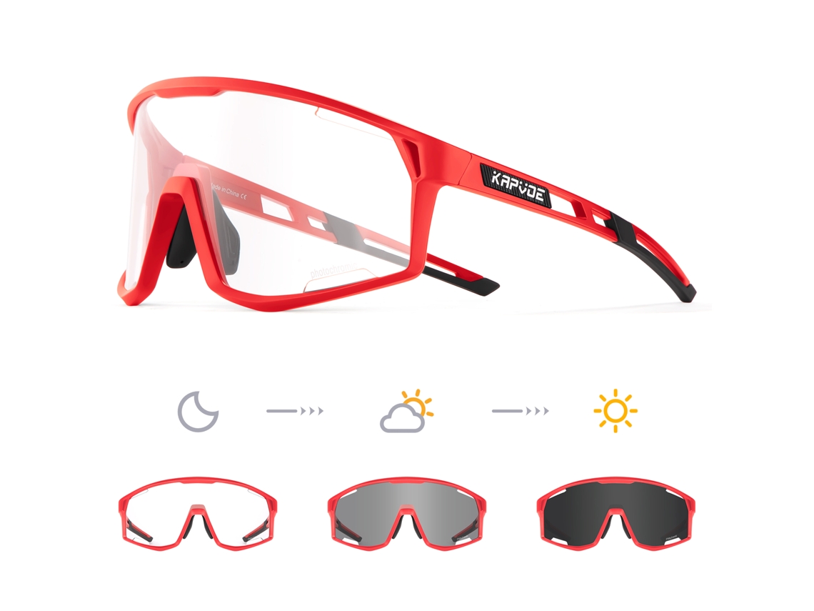 (estilo 13) Gafas De Ciclismo Fotocromáticas Unisex, Lentes De Polipropileno Translúcido Uv400