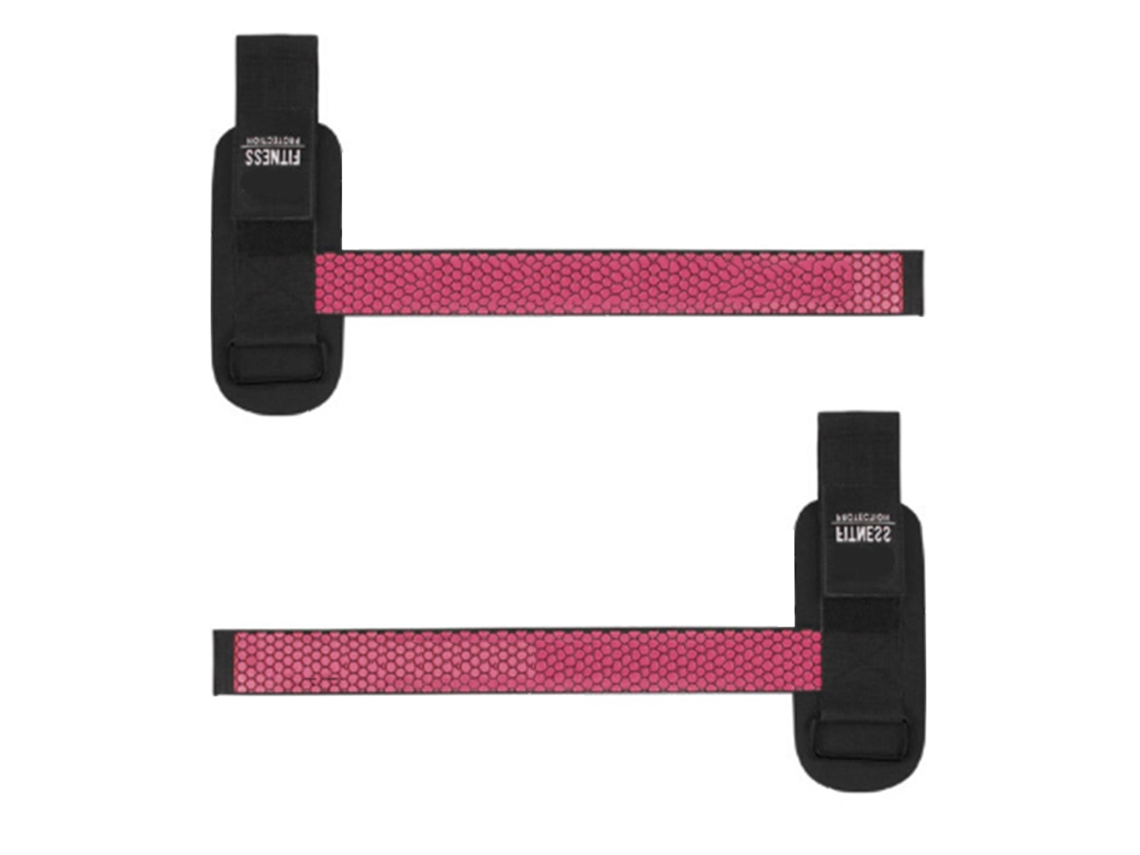Cinto De Pulso Para Musculação Com Aderência Anti-deslizante Em Algodão E Nylon Preto E Rosa 2 Unidades