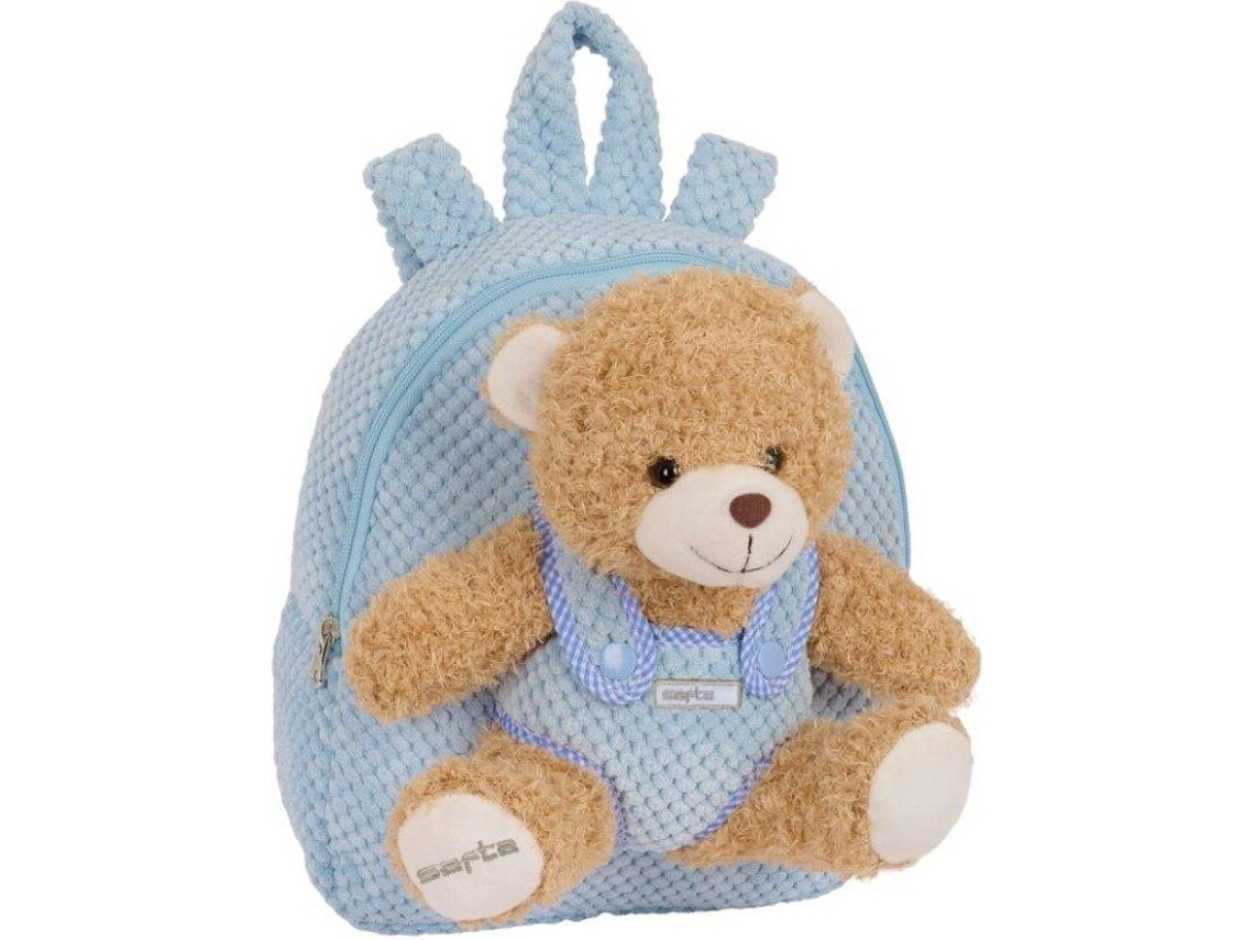 Mochila Infantil Osito SAFTA Pastel Azul