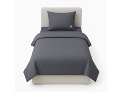 BENETTON - Set 2 Piezas Cama (Funda Nórdica 150x220 Funda Almohada 63x63 cm) Azul Oscuro/Beige