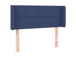 Cabecero de cama con solapas, tela, 93x16x78/88 cm, azul, MAISON EXCLUSIVE
