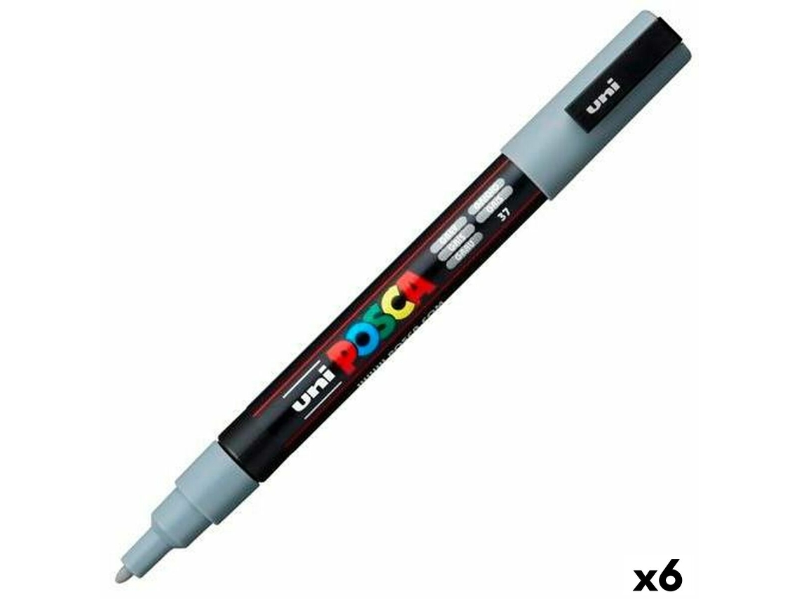 Rotulador POSCA Pc-3M Gris 6 Unidades