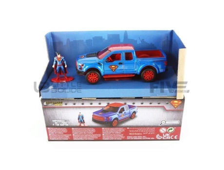 Coche de Colección en Miniatura Jada Toys 1/32 Ford Raptor F-150 Superman 2017 Azul/Rojo 33092Bl