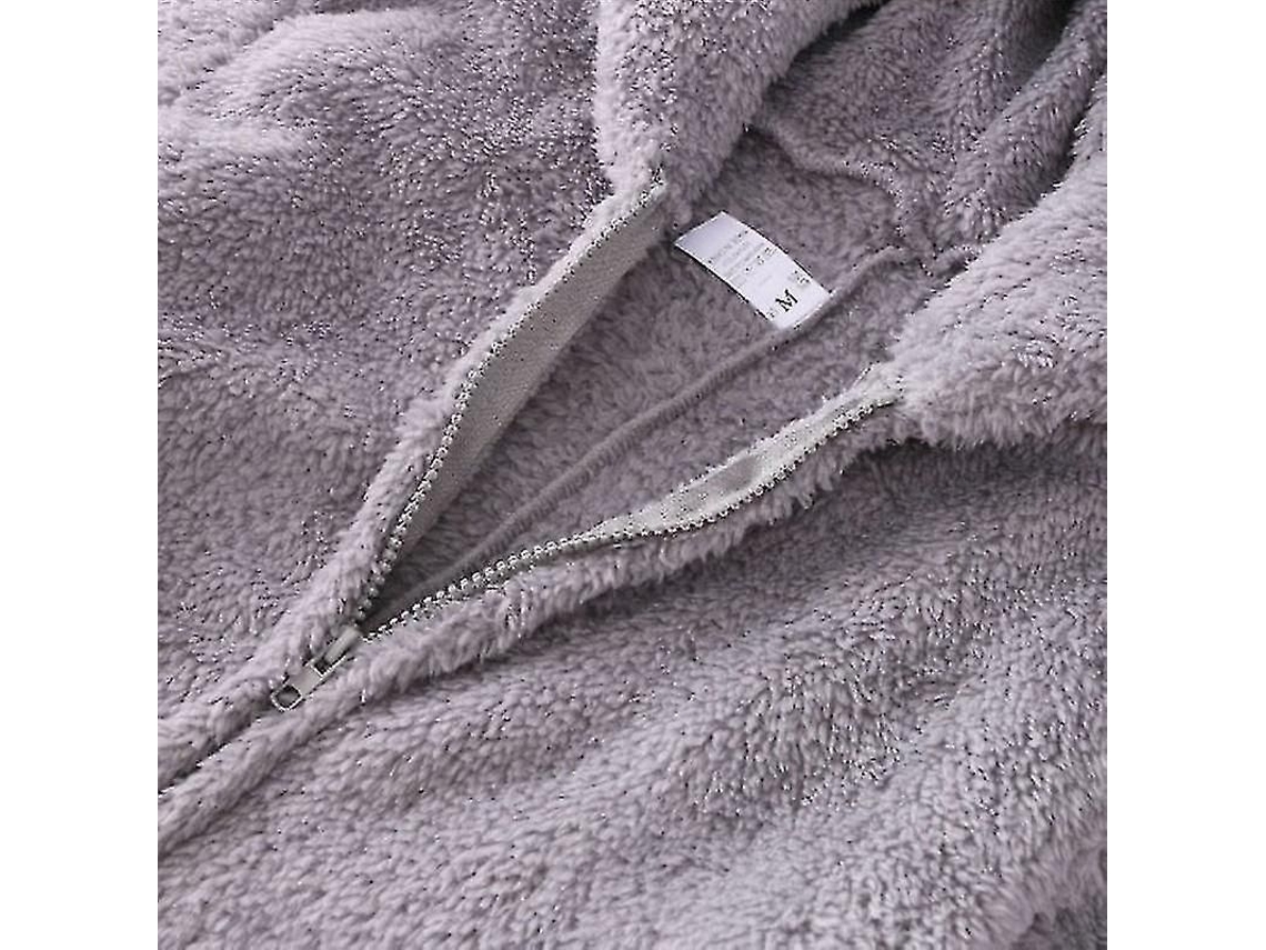 2026-pijama Entero Longo Caliente De Algodón Suave Con Cremallera Y Capucha Oídos De Gato F4871