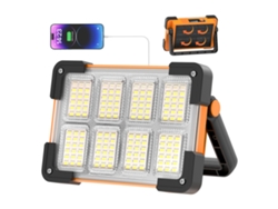 Luz Trabajo Led Recargable 6000mah Solar Impermeable, Taller Y Uso Emergencia